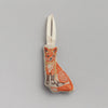 The Fox Tree Trimmer Ornament, a small fox-shaped decoration adorned with embroidered orange and white details, features a short fabric loop for easy hanging. This delightful ornament is set against a simple gray background, ready to infuse your holiday decor with excitement and cherished Christmas memories.