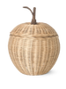 A round braided Apple Storage with a lid and a small, curved handle on top, displayed against a white background with a subtle shadow beneath.