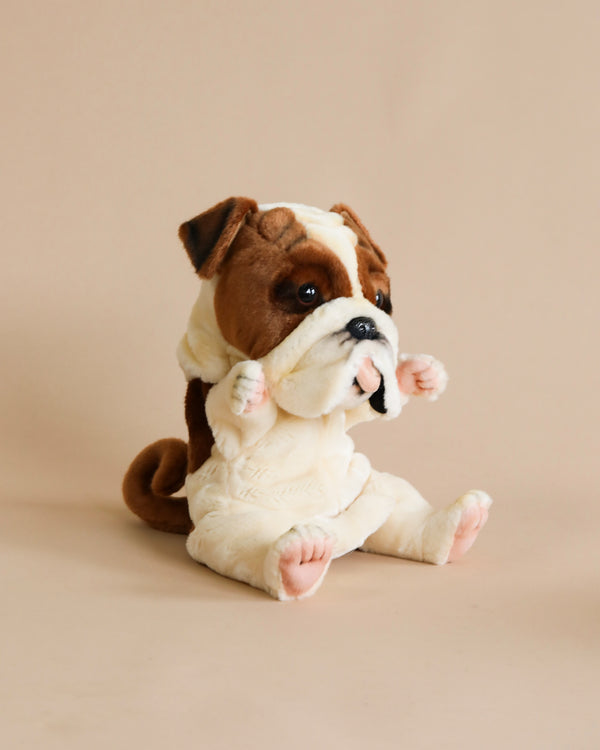 bulldog puppet stuffed animal