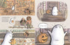 In the book "Little Ghost Makes a Friend," a shy ghost watches from afar as a girl and her mother enjoy the autumn leaves. Determined to make friends before the Halloween party, Little Ghost decides to approach the girl by placing a pumpkin on her porch. The ghost looks hopeful and determined.
