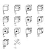 Illustration showing instructions with twelve steps to assemble a Cuboro 16 Marble Run Starter Set, including folding and adding components, displayed in sequence with accompanying part counts, and finished with small circular objects at the bottom.