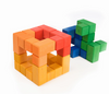 interlocking colorful wooden blocks