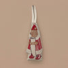 Featuring the North Pole Bear Ornament, this delightful decoration showcases Santa Bear in a red hat and coat with white trim, holding a long scroll. Set against a simple beige background, it comes with a loop for effortless hanging on your Christmas tree.