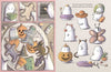 In "Little Ghost Makes a Friend," the shy cartoon ghost bakes Halloween cookies in the shapes of pumpkins, skeletons, and spiders. Afterwards, the ghost tries on a variety of costumes, including a princess, cowboy, pig, jack-o'-lantern, and butterfly for the Halloween party but struggles to choose the perfect one while making friends.