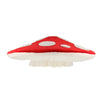 The Meri Meri Mushroom Hat - Final Sale is a charming mushroom-shaped accessory featuring a red cap with white spots, resembling an amanita muscaria. Perfect for woodland-themed imaginative play, this hat boasts a ruffled white underside that mimics the gills of a real mushroom.