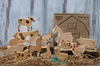 wooden farm animals toy set