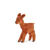 A Senger Naturwelt Cuddly Animal - Deer, crafted from organic cotton, in a standing pose with a light brown color, isolated on a white background.