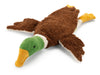 A Senger Naturwelt Cuddly Animal - Mallard made from organic cotton, lying flat on a white background.