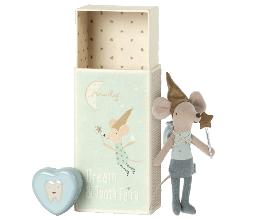 tooth fairy mouse doll in a box