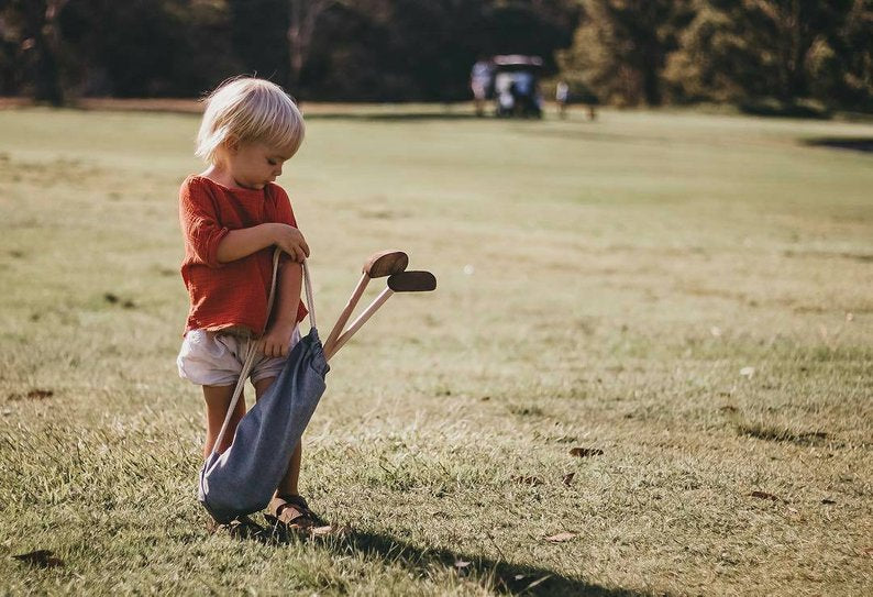 Handmade Wooden Toddler Golf Set